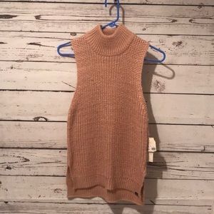 Mock Neck Sleeveless Sweater